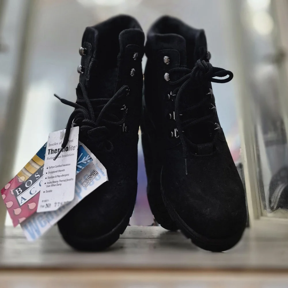 NWT Boston Accent Weatherproof/Waterproof Black Ankle Boots Size 8.5